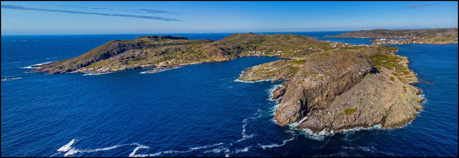 Aerial view of the Fogo coastline