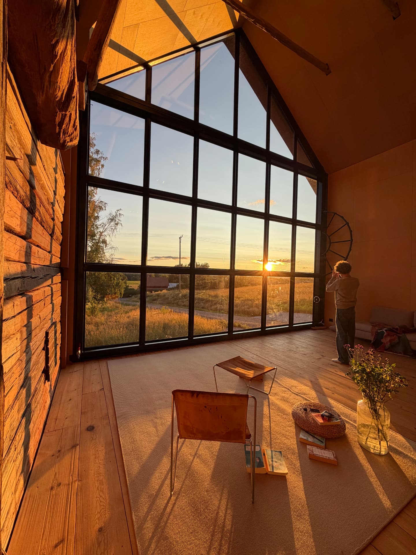 Golden hour falling through the great window