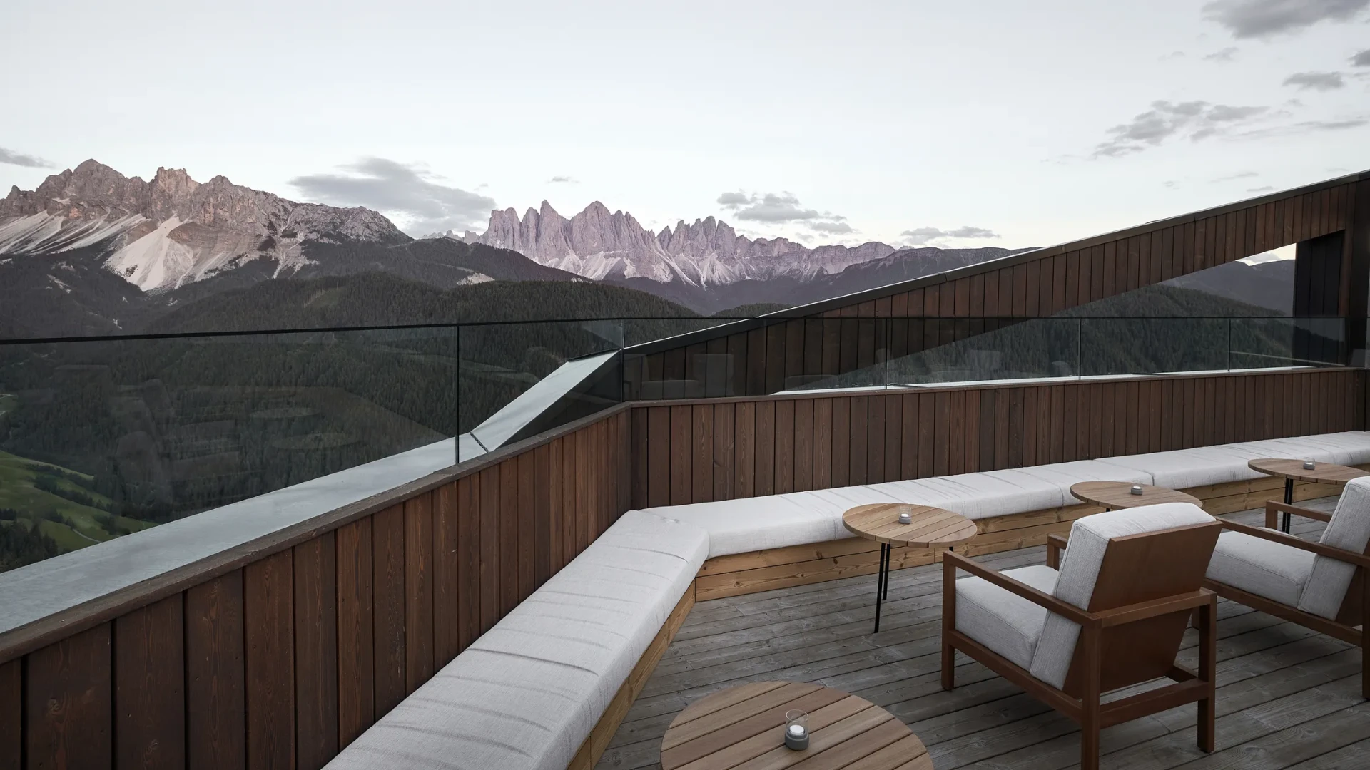Rooftop terrace, evening light